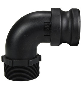90PPF200 Polypropylene Cam & Groove 90° Adapter x Male NPT Elbow